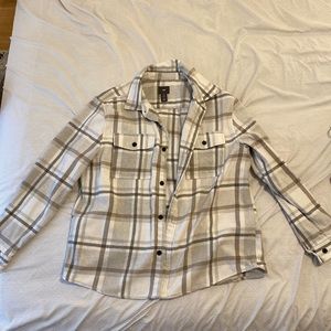 H&M XL oversized Thick material white flannel pattern